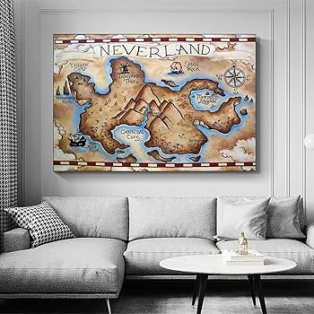 Amazon.co.jp: ZZHIY ネバーランド地図 カリフォルニア地図